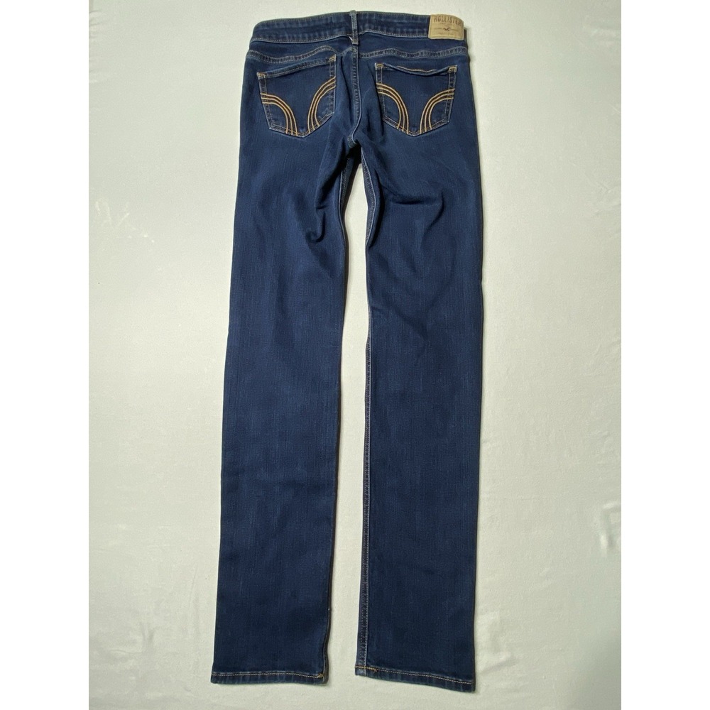 Hollister Jeans Womens 7L W28 L34 Low Rise Bootcut Dark Wash Stretch Denim - Picture 10 of 12